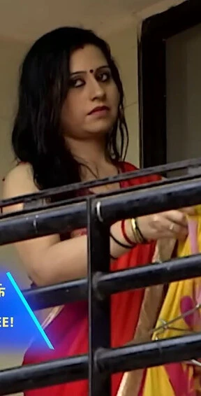 Anjali Rana Hot Seducing Scenes in Red Saree Savdhaan India