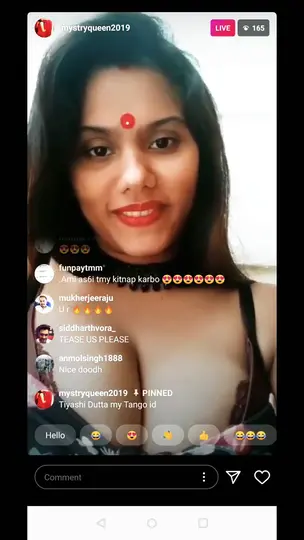 Indian hot girl live on Instagram