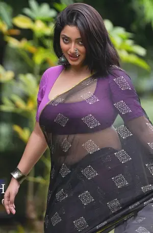 Priti Black Chiffon Saree