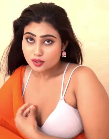 Soumi Saha Saree Sundori Orenge Chiffon Saree