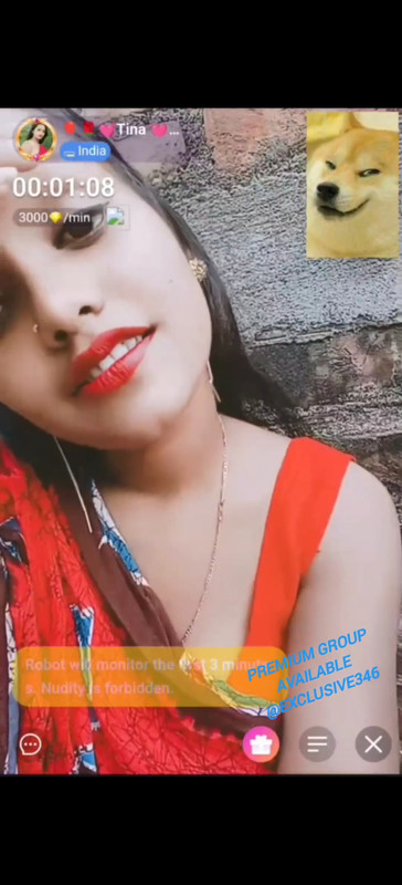 Tina 121 chamet with face little shy to show