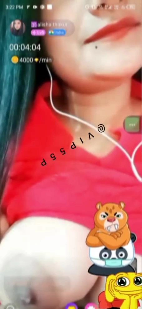 alisha thakur Showing Boobs on Chamet Live ~ with FACE