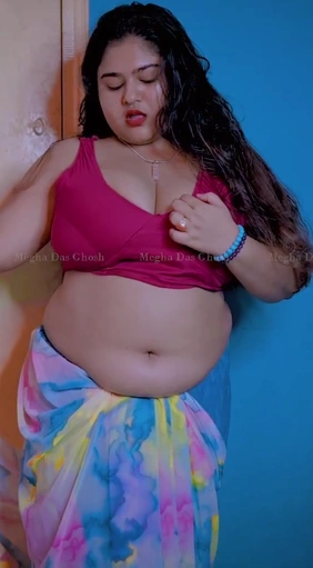 MEGHA IN COLORFUL SAREE 2025